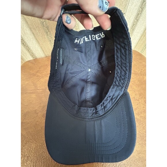 Tommy Hilfiger Logo Men’s OSFM Hat Baseball Cap Navy Blue Adjustable Hook Loop - Picture 6 of 9